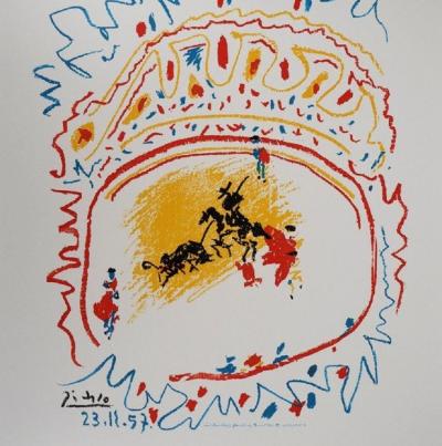 Pablo PICASSO - La Tauromachie - Affiche lithographique Musée Ceret 2