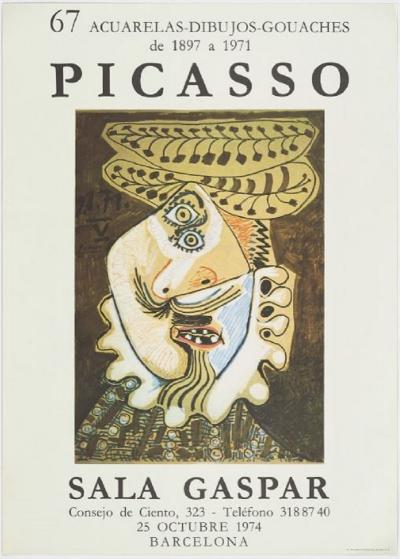 Pablo Picasso ( d’après) - 67 Acuarelas-dibujos-guaches de 1897 à 1971 - Affiche originale 2