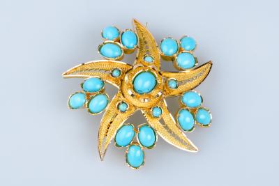 Broche Starfish « Etoile de mer » en or jaune 18 carats de l’époque Art-Déco 2