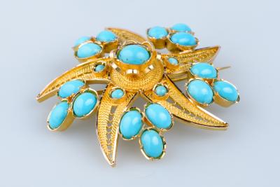 Broche Starfish « Etoile de mer » en or jaune 18 carats de l’époque Art-Déco 2