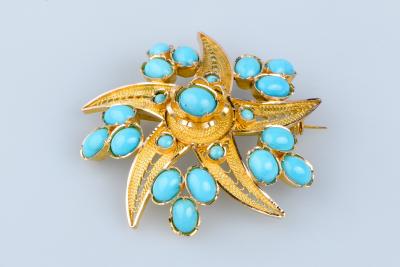 Broche Starfish « Etoile de mer » en or jaune 18 carats de l’époque Art-Déco 2