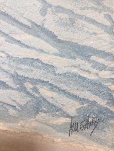 Bernard ALLIGAND - Vers les cimes ,1992 - Gravure au carborundum signée 2