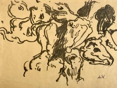 Louis Valtat - Etude - Circa 1940 - Encre - Monogrammée 2