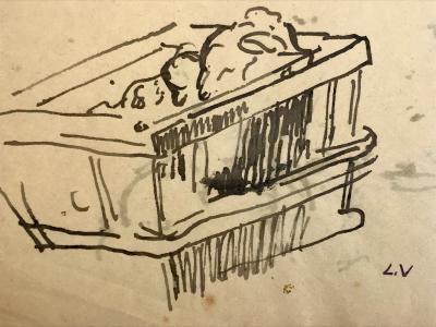 Louis Valtat - Etude - 1940 - Encre - Monogrammée 2