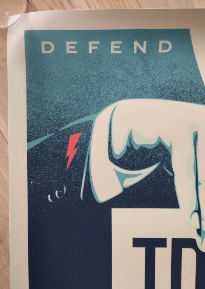 Shepard FAIREY (Obey) - Defend Truth (Large Format)  - Sérigraphie 2