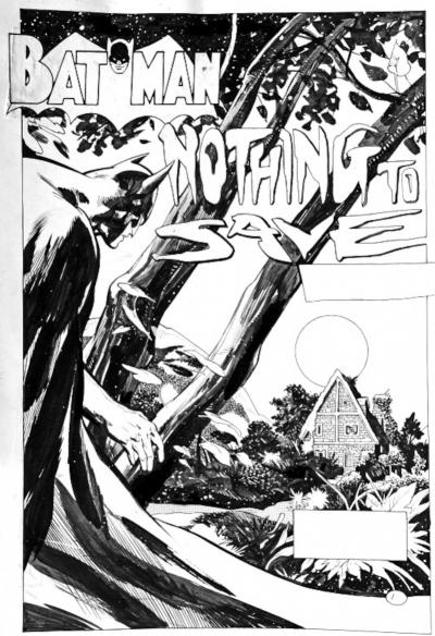 Alessandro Baggi - Couverture Batman, Nothing to save - Illustration à l’encre de chine 2
