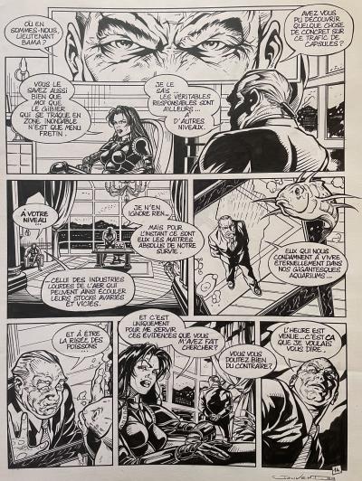 David Jouvent, Ork, le secret de Poséidon, planche originale BD à l’encre de chine 2