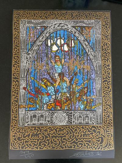 Robert COMBAS - Jeux Olympiques de Barcelone, 1992 - Lithographie signée à la main