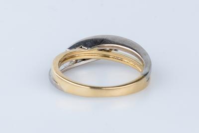 Bague en or jaune et blanc 18 cts 2