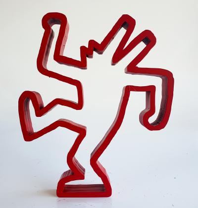 SpyDDy - chien dance  Haring, 2024 - Sculpture pop street art 2