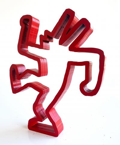 SpyDDy - chien dance  Haring, 2024 - Sculpture pop street art 2