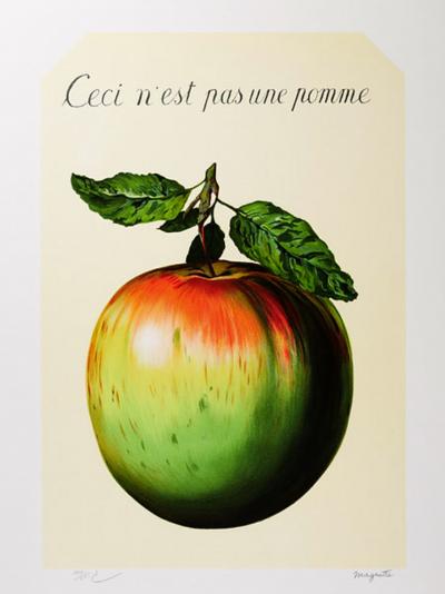 René Magritte - Ceci n’est pas une pomme, Lithographie 2