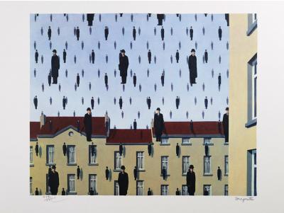 René Magritte - Golconde, Lithographie 2