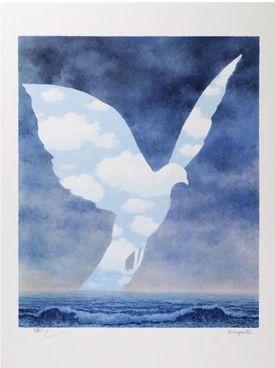 René Magritte - La Grande Famille  Lithographie 2