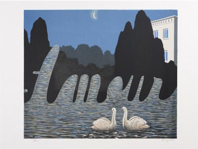 René Magritte - L’Art de la Conversation Lithographie 2