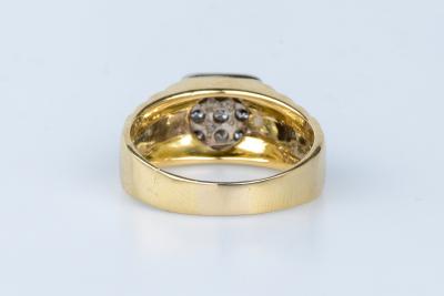 Bague chevalière bicolore en 18 cts 2