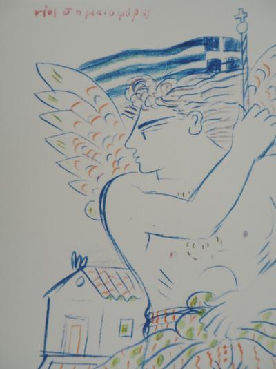 Alekos FASSIANOS : Jeux Olympiques, l’athlète Grec, Lithographie signée 2