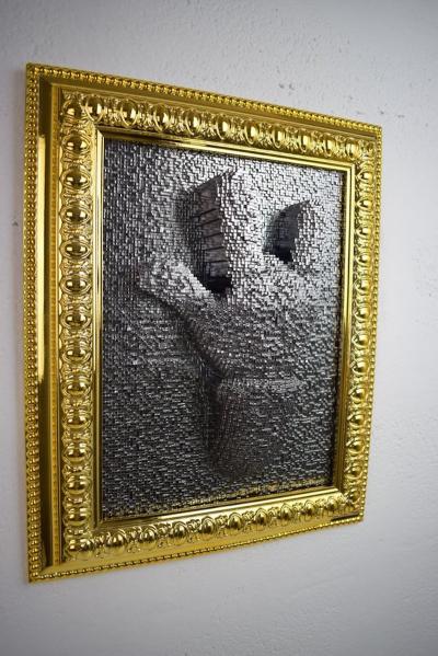 Sagrasse - Rock Pin Art - Technique mixte sur résine 2