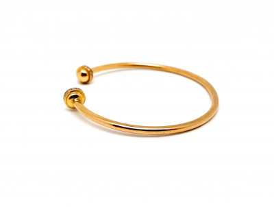 Bracelet jonc ouvert or rose diamants 2