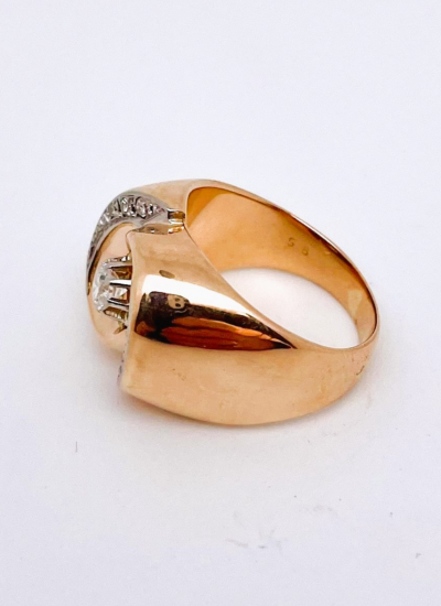 Bague tourbillon or rose diamants 2