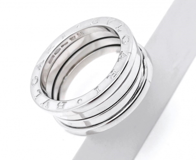 BULGARI - Bague B.Zero1 or blanc 3 rangs 2