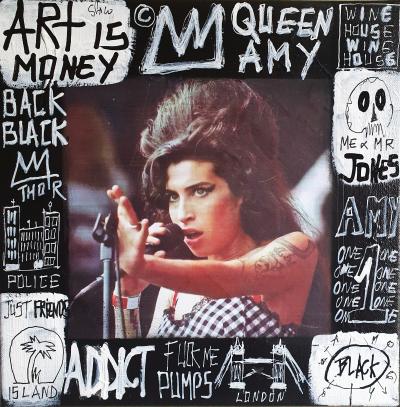 SPACO - Amy Winehouse , 2024 - peinture pop street art 2