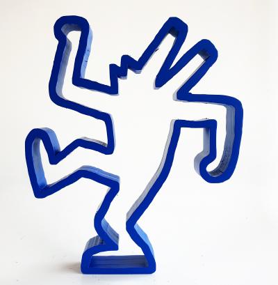 SpyDDy - chien dance  Haring, 2024 - Sculpture pop street art 2