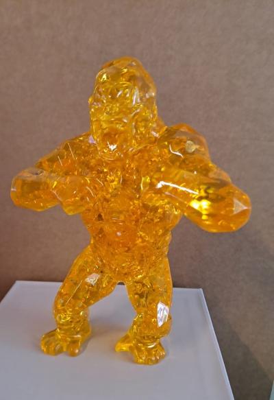 Richard Orlinski - Kong Bubble (Amber Edition) - Sculpture 2