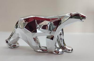 Orlinski -Ours Pompom Silver Edition - sculpture 2