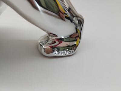 Orlinski -Ours Pompom Silver Edition - sculpture 2