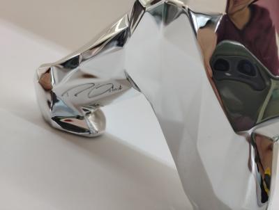 Orlinski -Ours Pompom Silver Edition - sculpture 2