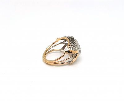 Bague dôme trilogie diamants 2