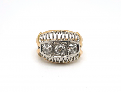 Bague dôme trilogie diamants 2