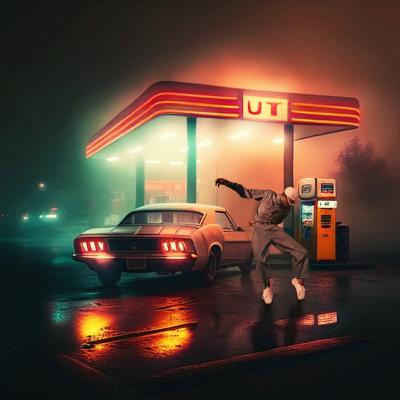 UT Gas Station - Mr Strange - 2024 - Giclée sur papier 2