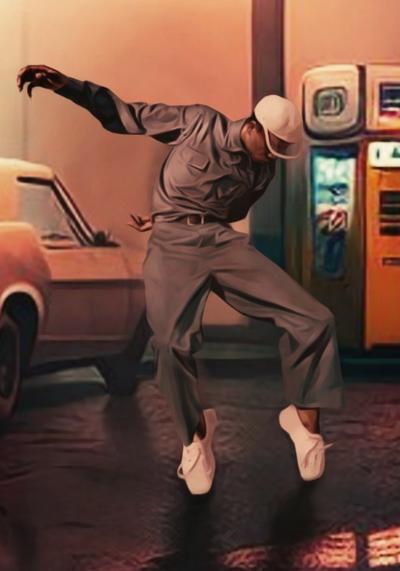 UT Gas Station - Mr Strange - 2024 - Giclée sur papier 2