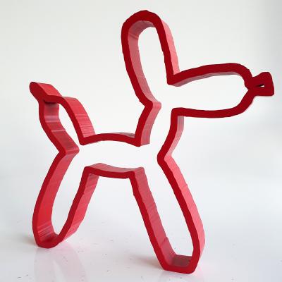 SpyDDy - chien Koons rouge, 2024 - Sculpture pop street art 2