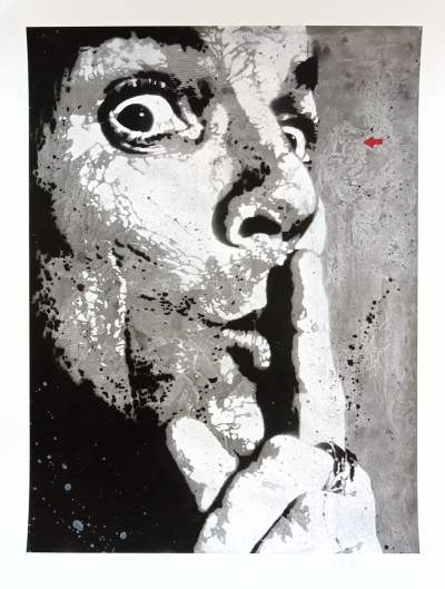 Jef Aerosol - Silence circa 2022  Tirage pigmentaire signé au crayon 2