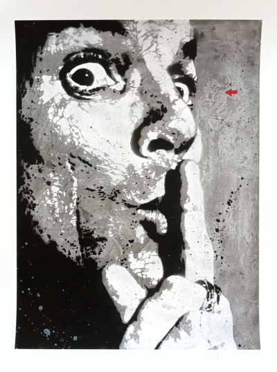 Jef Aerosol - Silence circa 2022  Tirage pigmentaire signé au crayon 2