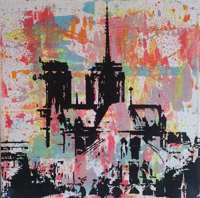 PyB - Notre DAME de PARIS   2025 - peinture pop street art