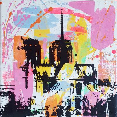 PyB - Notre DAME de PARIS   2025 - peinture pop street art 2