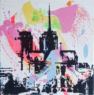 Tableau Pop Art Street Art Signé PyB - Hommage à Simone Veil - Toile - Art Français