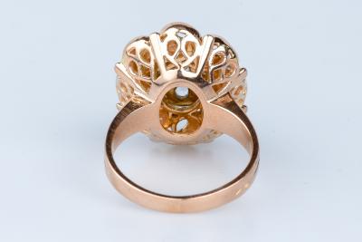 Bague en or rose 18 cts ornée de 7 diamants 2