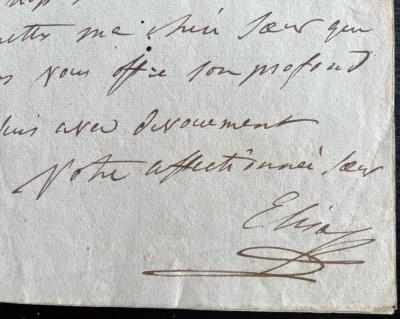 Elisa BONAPARTE - Lettre autographe signée à l’impératrice JOSEPHINE 2