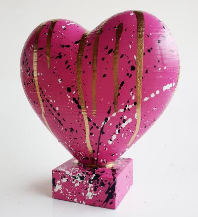 SPACO - coeur rose Heart Love, 2024 - Sculpture pop street art 2