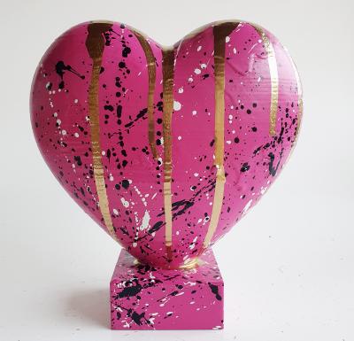SPACO - coeur rose Heart Love, 2024 - Sculpture pop street art 2