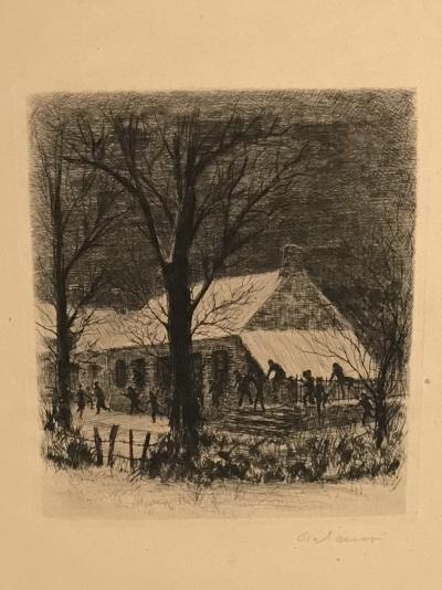 Jean Frélaut - Lot de 2 Gravures Le Grand Meaulnes 1946 - Eau-forte signées 2