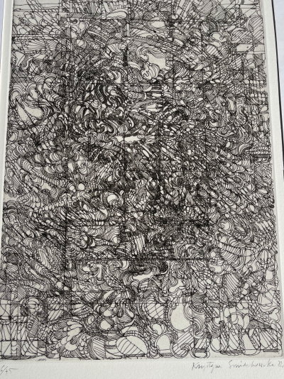 Krystyna Smiechowska - L’ange, 1982 - Gravure numérotée & signée 2