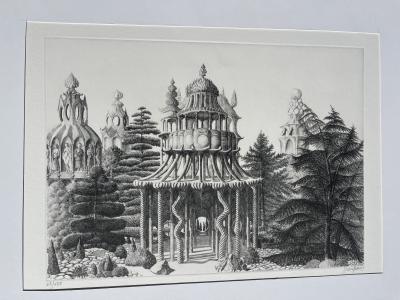Jacques Houplain - la Cité des Femmes - Gravure numérotée & signée