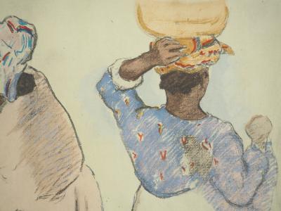 Paul GAUGUIN : Tahiti, Femmes Maoris, Lithographie et pochoir signée 2