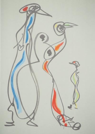 Max ERNST : Oiseaux surréalistes, Affiche en lithographie originale 2